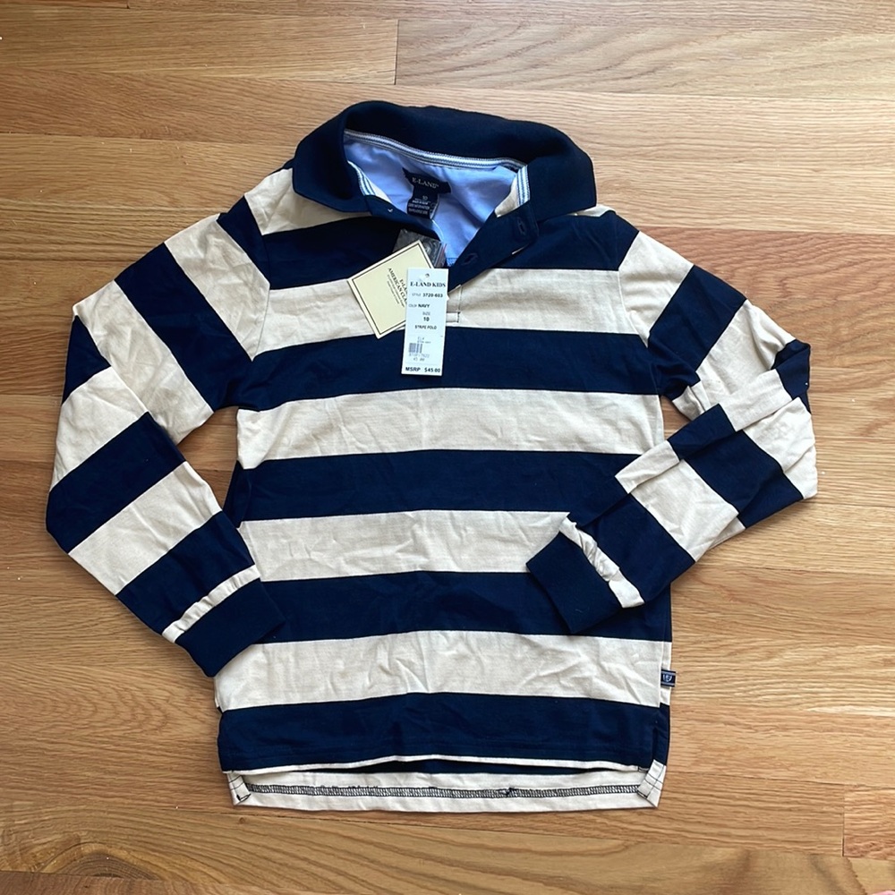 Little boys striped polo shirt